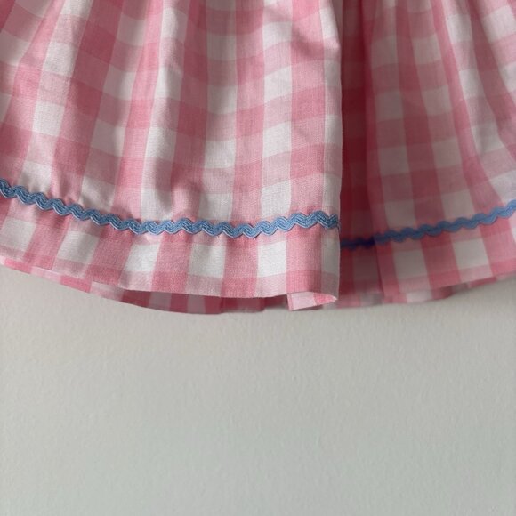 Vive La Fete Smocked Princess Dress Carriage Pink Gingham Baby Size 6 Months NWT - Picture 11 of 14
